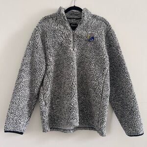 University of Delaware Gray Pullover Fleece with Embroidered Logo Size Medium